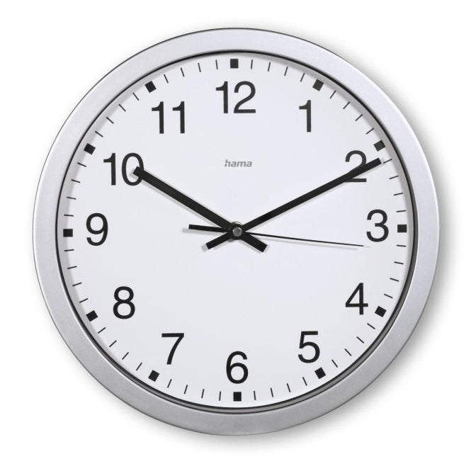 Hama Wanduhr Mallorca silber 185870 DM:30cm