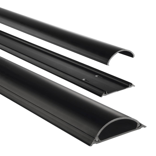 Hama PVC-Kabelkanal schwarz 220985 halbrund 100/7/2,1cm selbstklebend