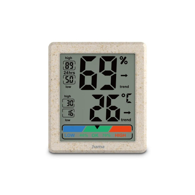 Hama Thermo-/Hygrometer Ponza 222227 digital,für innen,nachchaltig,beige