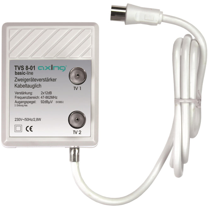 AXING CATV-Verstärker 2fach TVS 8-01 47-862MHz