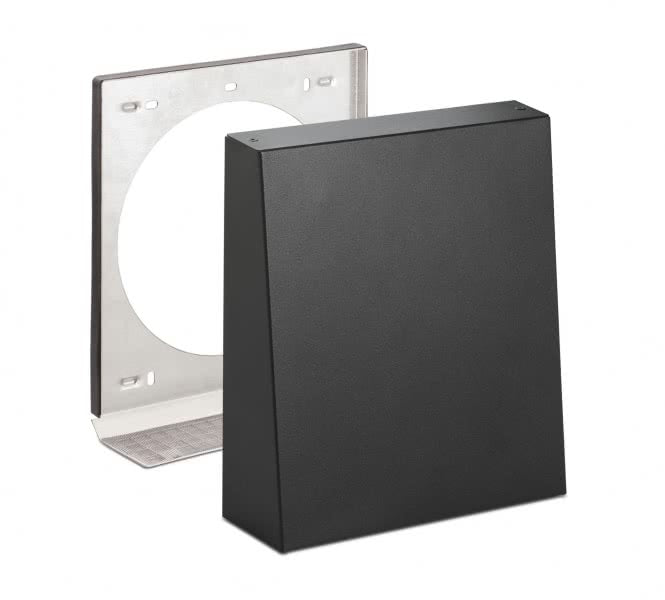 LUNO Zweikanal-Außenhaube mit 1/HAZ-2 Schalldämmung Aluminium anthrazit 40108