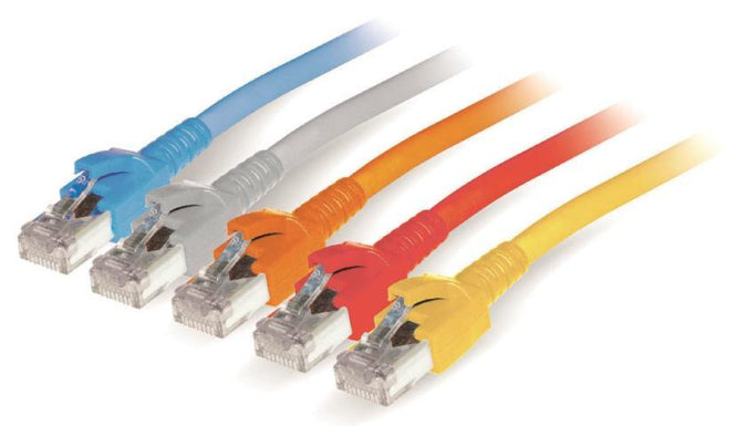 DAET Patchkabel grau 10,0m FR/PVC 652026 RJ45 Cat.5/5e 100MHz gesch.
