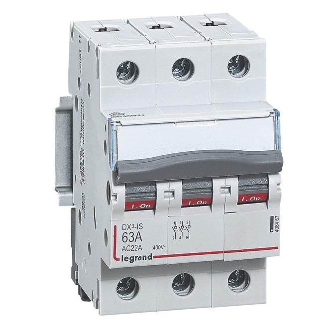 Legrand 406467 DX3 Lasttrennschalter 3p 63A 400VAC Kategorie AC-22A