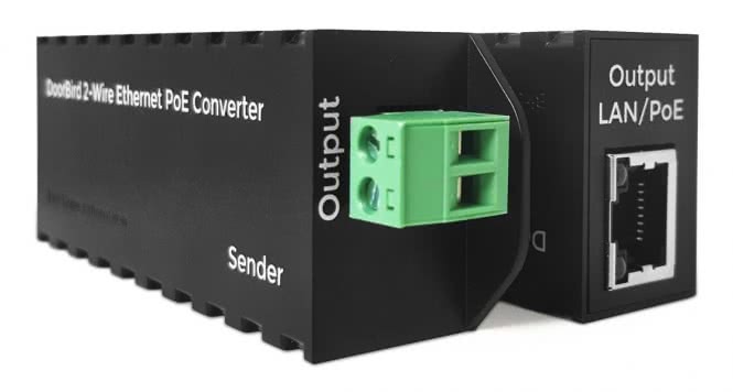 DoorBird 2-Draht Ethernet PoE+ A1072 Konverter A1071