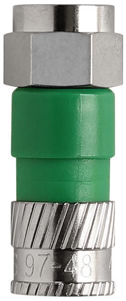 AXING F-Compression-Stecker CFS 97-48 NITIN-beschichtet DielektrikumsDM: 4,9mm