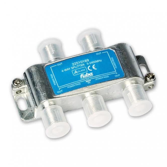 Fuba OHV 401 Verteiler 4-fach horizontal DC-Pass Freq.:5-2400MHz Dämpf.: 8-11,5dB