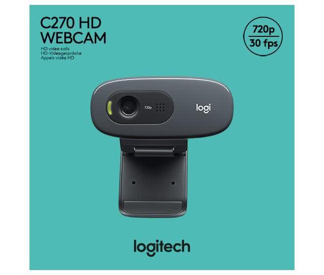 Logitech C270 sw Webcam 720p/30fps