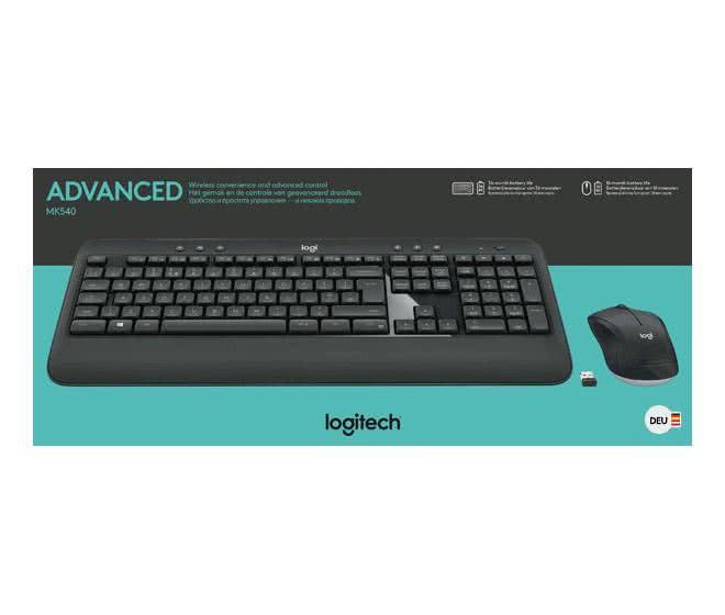 Logitech MK540 schwarz Tastatur/Maus-Set kabellos,optisch,1000dpi,Advanced