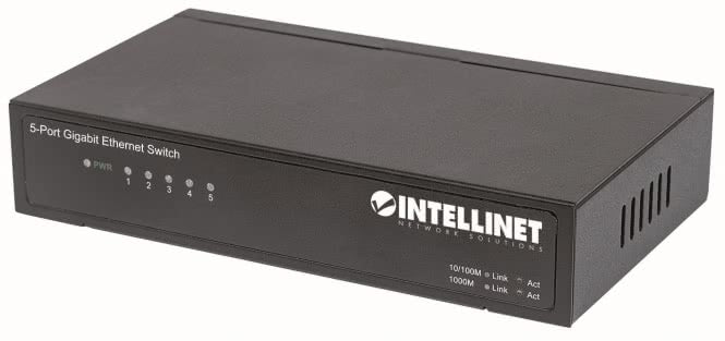 Intellinet 8-Port Fast Ethernet 523318 Office Switch Metall Desktop Lüfterlos