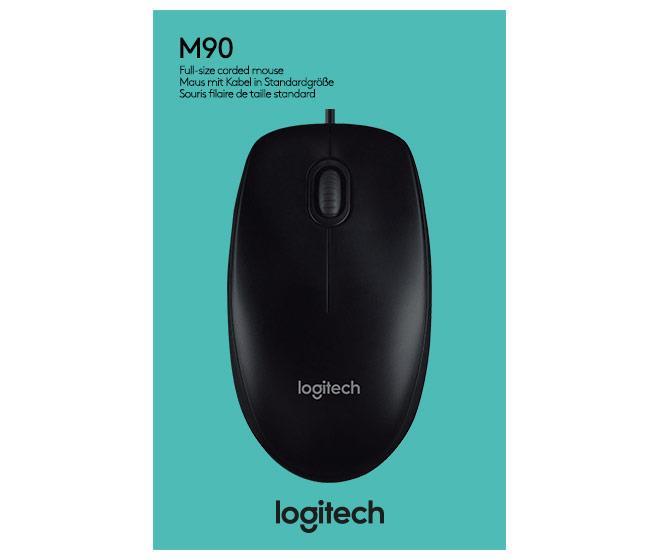 Logitech M90 schwarz optische Maus 1000dpi,3 Tasten