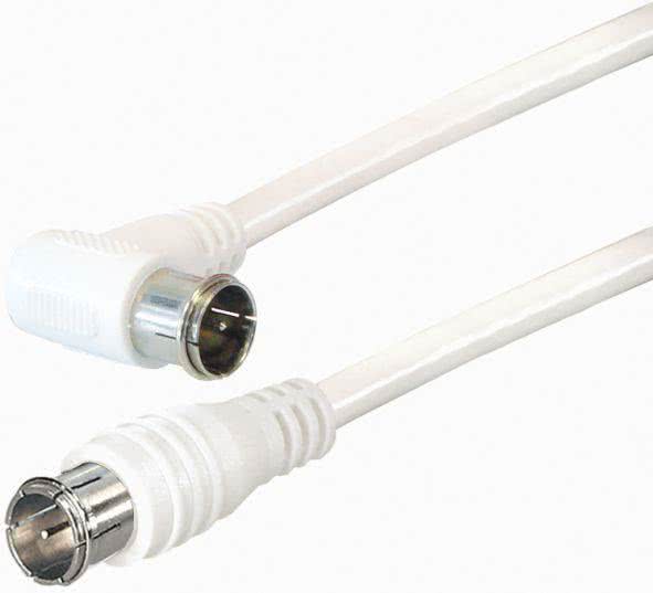 Hapena Antennen-Kabel 5m ws 12151 Quick-F-Stecker einseitig gewinkelt 95dB