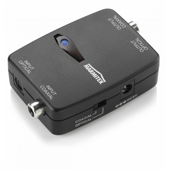 Marmitek Connect TC22 sw Audio-Konverter Toslink zu Koaxial o. Koaxial zu Toslink