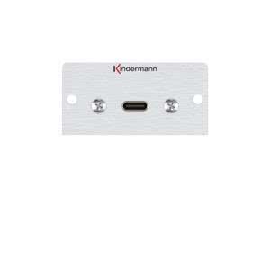 KIND Konnect 50 alu - USB 7444000549 Typ C Bu/Bu Blende 1/2 50x50 m.K-peitsch