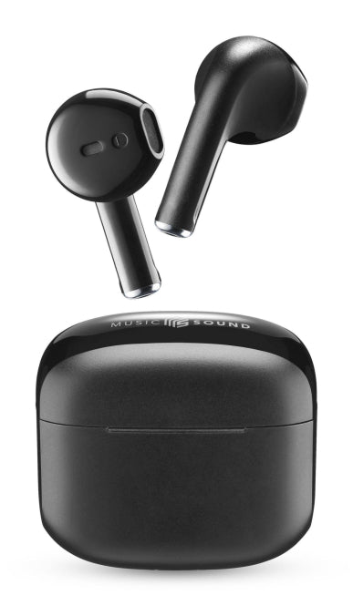 Music+Sound SWAG schwarz TWS-Kopfhörer Bluetooth,bis zu 20h,Touch,Auto-Pairing