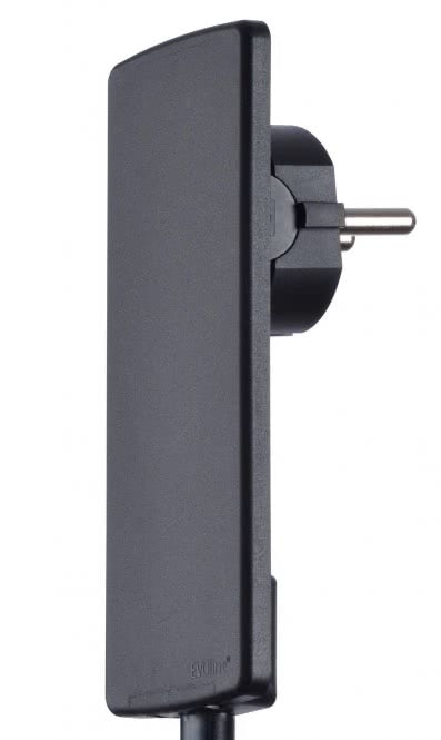 EVOline Plug Schukostecker flach schwarz für 0,75-1,5qmm 250V/16A 151000000100