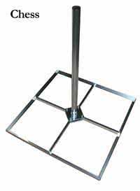 Mastfuß Holland smartTS100Steel f.4 Steinplatten 50x50cm,1m,D=50mm