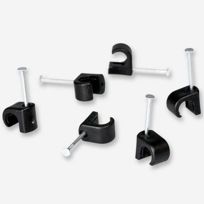 Fuba OKC 620 S Nagelschelle (100er Pack) 5-7mm, 20mm Nagel, schwarz