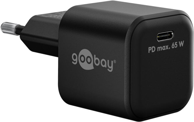 Goobay USB-Schnellladegerät Nano schwarz 3A,USB-C Power Delivery,65W,GaN