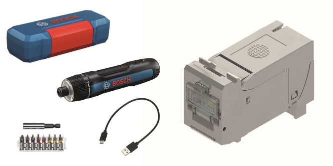 EasyLan FixLink D* RJ45 240 Stk + Bosch Akku-Schrauber GO 3