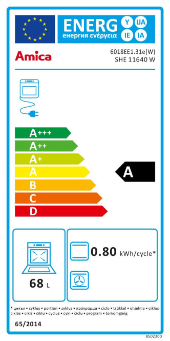 Amica SHE 11640 W weiss Standherd 60cm 4Kochplatten A-20% 4Heizarten