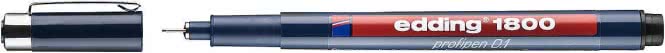 Edding 1800 Präzisionsfeinschreiber 0,1 schwarz 4-180001001