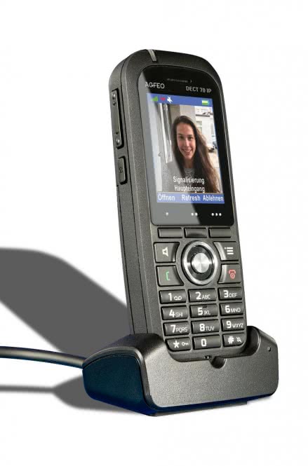 Agfeo schnurloses DECT 70 IP schwarz robustes Telefon Pocket 6101576