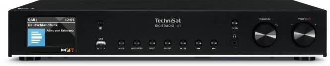 TechniSat DigitRadio 143 CD schwarz DAB+/UKW,Internet,Streaming,43cm Raster