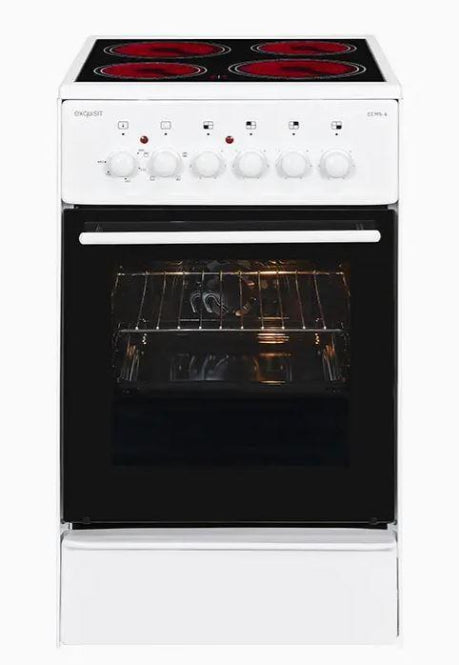 exquisit ECM 5-4.1 weiss Standherd A 50cm Ceran 4Heizarten