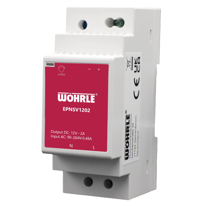Wöhrle Netzgerät 1ph. E90-264V EPNSV1202 AC A:12VDC 2A Verteilereinbau