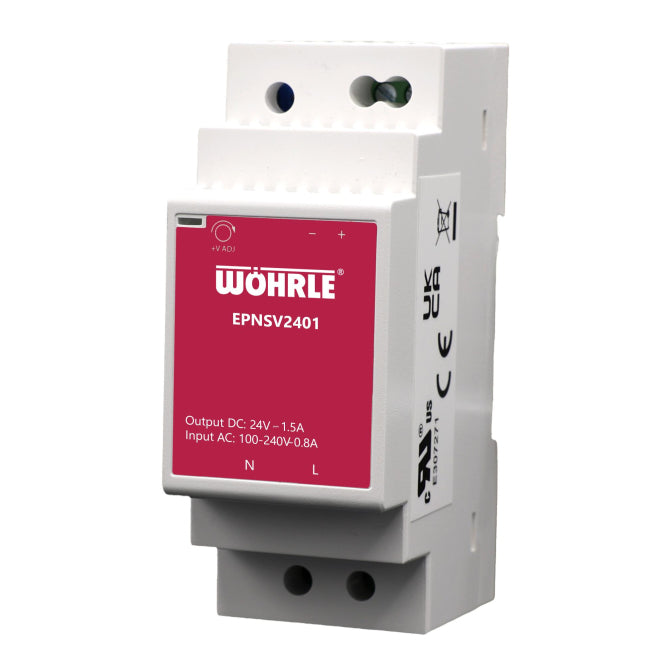 Wöhrle Netzgerät 1ph. E90-264V EPNSV2401 AC A:24VDC 1,5A Verteilereinbau