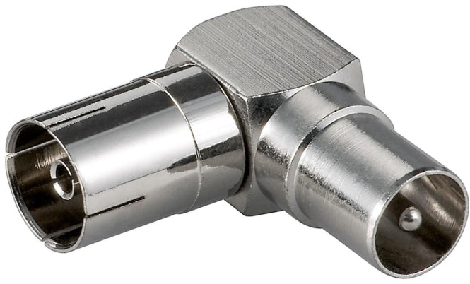 Goobay Koax-Winkeladapter Koax-Buchse - Koax-Stecker 90Grad