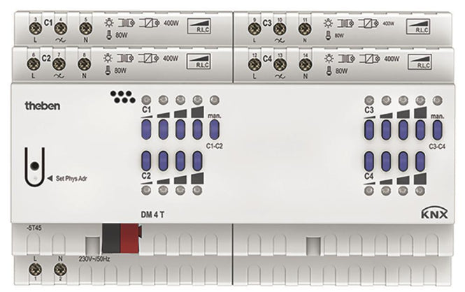THEB KNX Universal-Dimmaktor DM 4 T KNX 4-fach