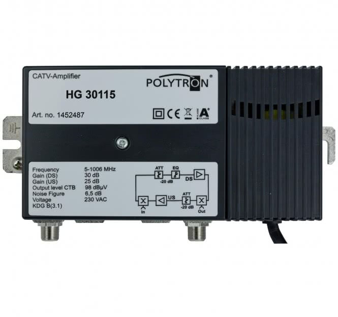 POLY 1GHz-Hausanschluss- HG 30115 verstärker 30dB 115dBmV 1452487