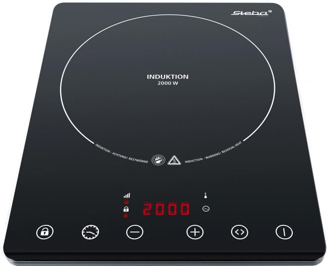 Steba IK 65 slim Induktionskochplatte 2000W 23cm 8Stufen Timer