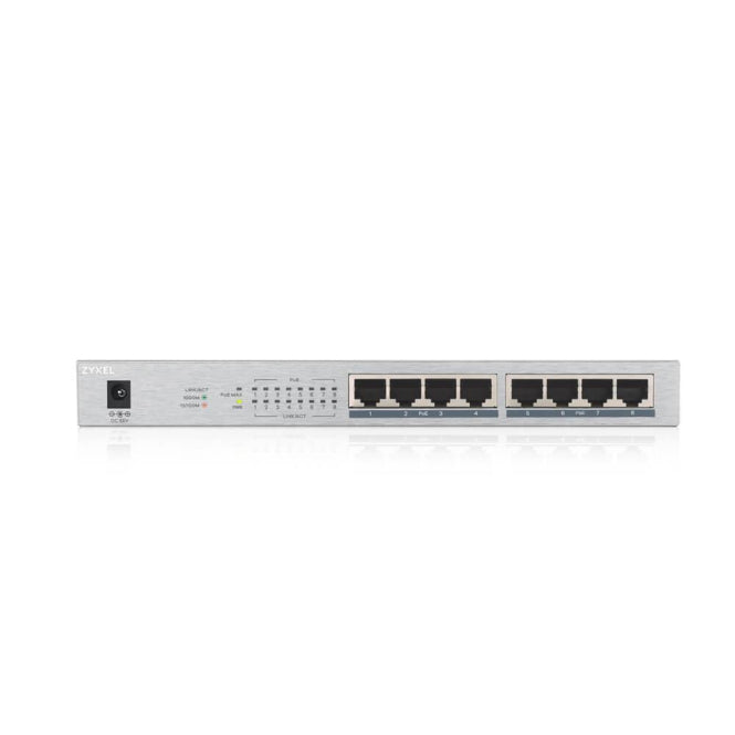 Zyxel GS1008-HP 8-Port Desktop Gigabit PoE+ Switch GS1008HP-EU0101F