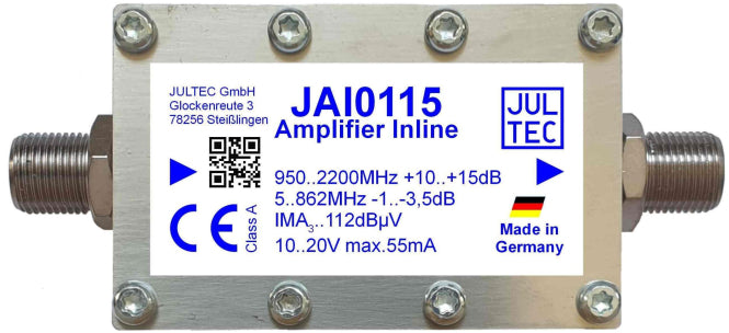 Jultec SAT-Inline-Verstärker JAI0115 15dB, ferngespeist