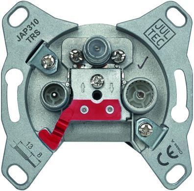 Jultec Antennensteckdose JAP310TRS 10dB, Durchgang, programmierbar