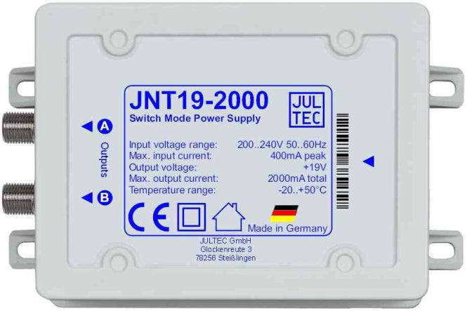Jultec Schaltnetzteil JNT19-2000 19V 2,0A, 2x F-Buchse