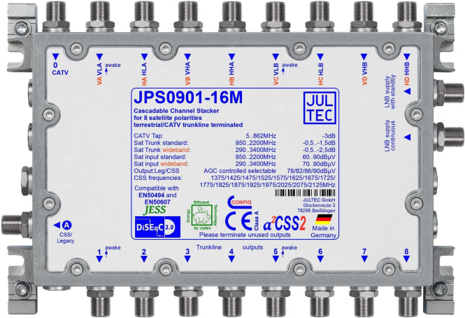 Jultec Einkabelmultischalter JPS0901-16M 9 auf 1/16UB ohne Netzteil