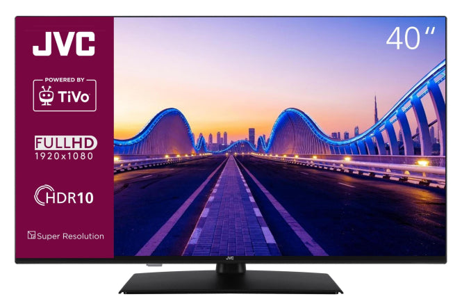 JVC LT-40VF5355 LED-TV TIVO FHD,Multituner,Smart,HDR10,Mittelfuß