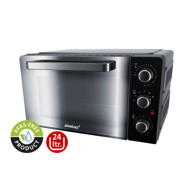 Steba KB 224 Black Steel Kleinbackofen 1500W Grill Drehspieß Umluft sw