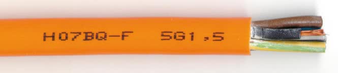 H07BQ-F 5G10 orange Trommel 500m Geräteanschlussleitung PUR