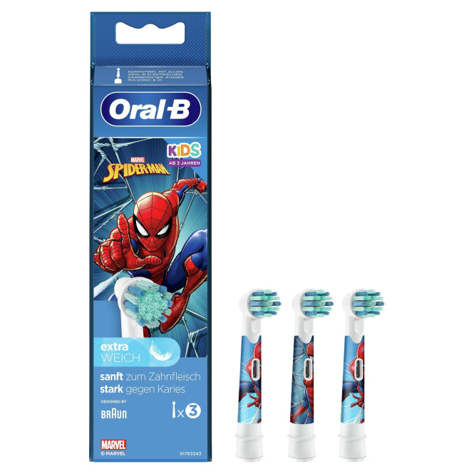 Braun Oral-B 3er Ersatzbürste (A) Spiderman für Kinder 404330