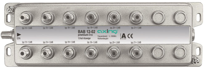 AXING 12-fach Abzweiger BAB 12-02 5-1006MHz o.Durchgang brummentstört