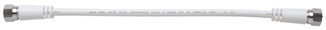 AXING F-Patch-Kabel 0,20m ws MAK 20-80 axiale Stecker 2fach geschirmt Vodafone