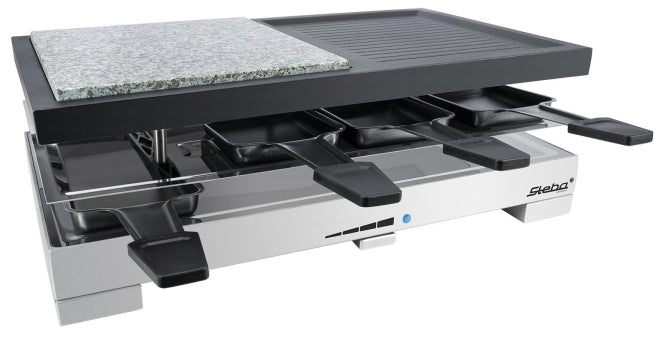 Steba RC 88 Raclette 8 Pfännchen Grillfl.40x23,5cm Stein/Guß