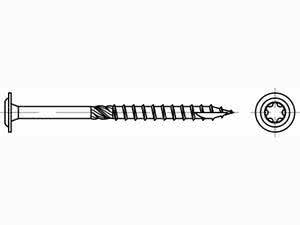 Reyher Holzbauschrauben 8x120mm-T40 Stahl, Teko, CE, gal Zn, 50 Stück