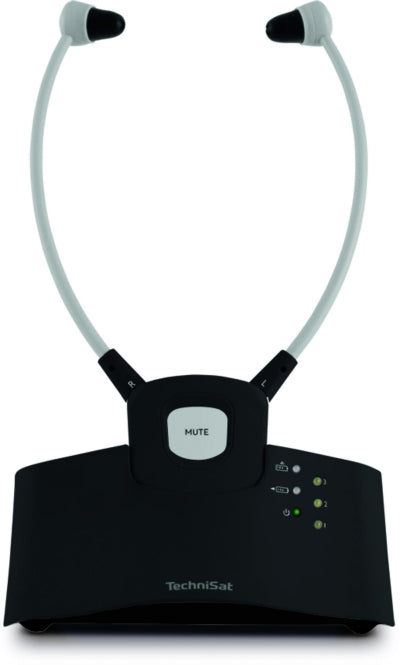 TechniSat STEREOMAN ISI 3 sw 0001/9130 TV-Funkkopfhörer,Kinnbügel,2,4GHz
