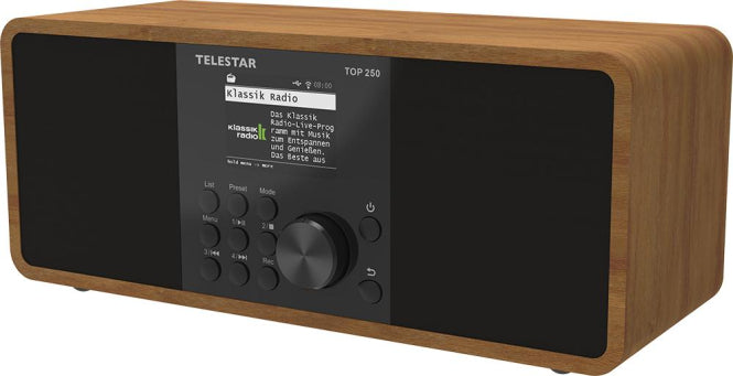 TELESTAR TOP 250 Holz Digitalradio Internet/DAB+/UKW,BT,USB,Stereo