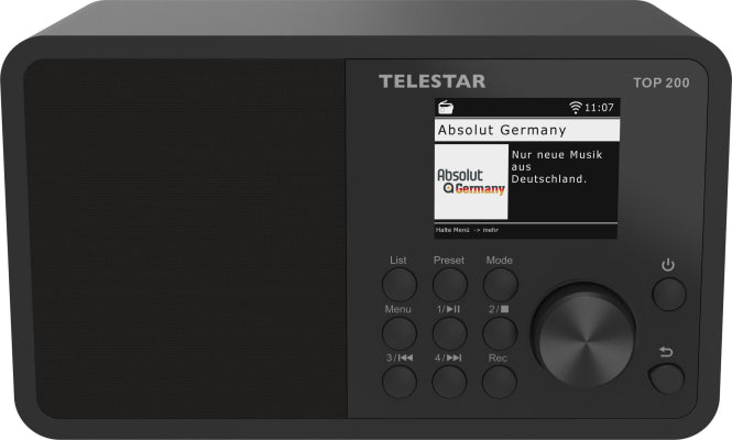 TELESTAR TOP 200 sw Digitalradio Mono Internet/DAB+/UKW,BT,USB,Hotelmode